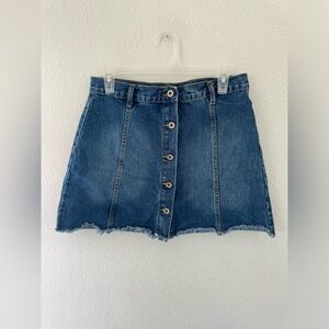 Forever 21 Denim Button Front Jean Skirt